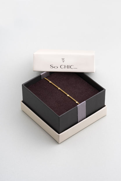 Italyan Tasarım 18 Ayar Sarı Altın Kaplama 19 Cm Gümüş Bileklik 5207514499