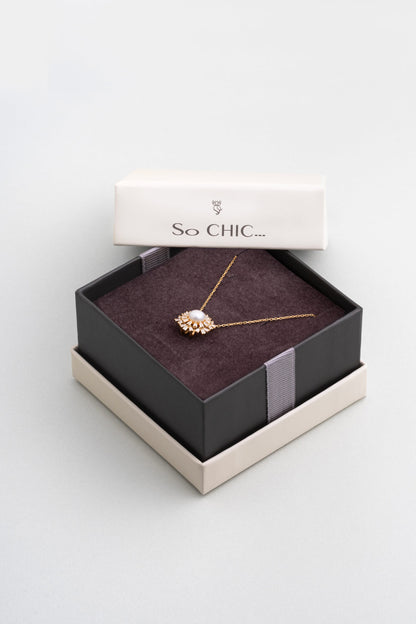 Inci Güneşi 18 Ayar Sarı Altın Kaplama 42 Cm Gümüş Kolye 5207706244