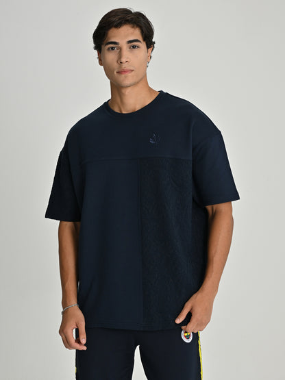 Fenerbahçe Lacivert Trend Palamut Pattern Erkek Tshirt