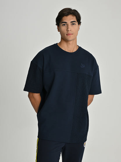 Fenerbahçe Lacivert Trend Palamut Pattern Erkek Tshirt