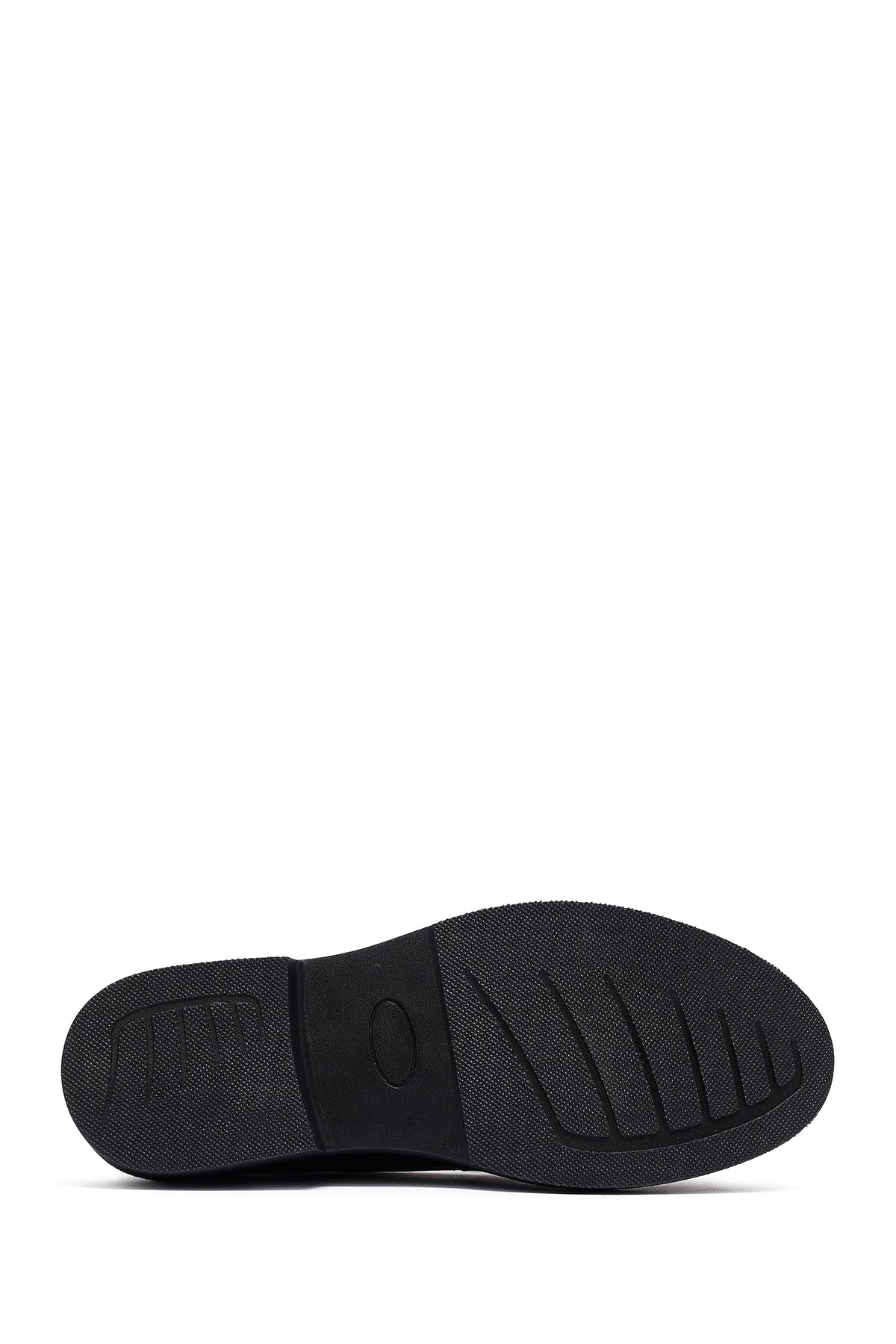 Kadın Siyah Deri Maskülen Loafer
