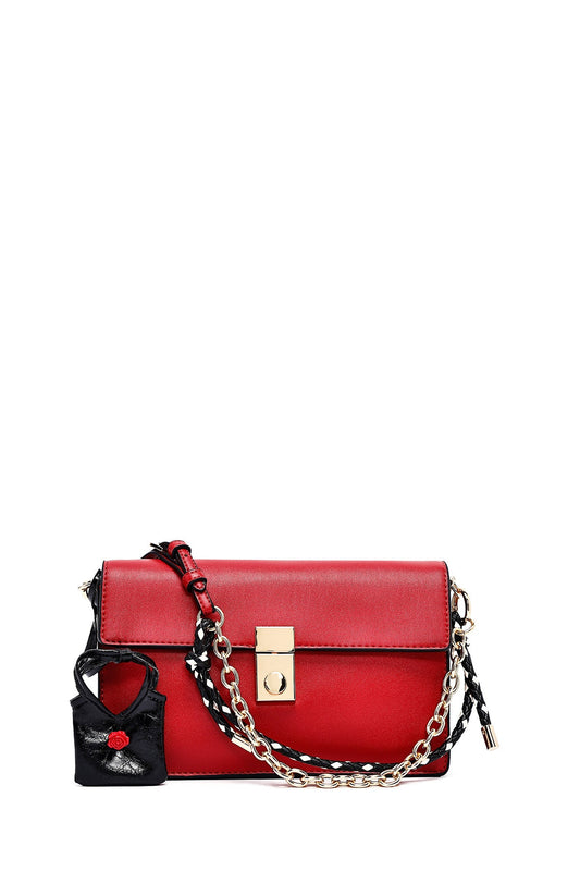 Kadın Kırmızı Uzun Askılı Çapraz Çanta