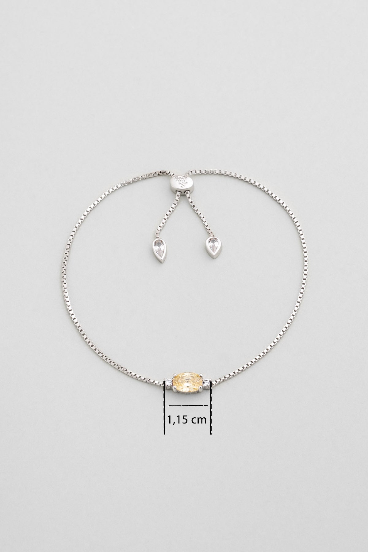 Moonlight 18 Ayar Beyaz Altın Kaplama 19 Cm Gümüş Su Yolu Bileklik 5212105499