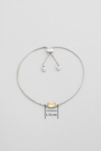 Moonlight 18 Ayar Beyaz Altın Kaplama 19 Cm Gümüş Su Yolu Bileklik 5212105499