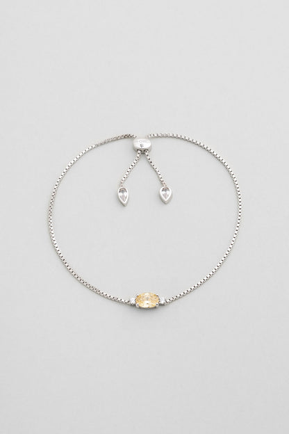 Moonlight 18 Ayar Beyaz Altın Kaplama 19 Cm Gümüş Su Yolu Bileklik 5212105499