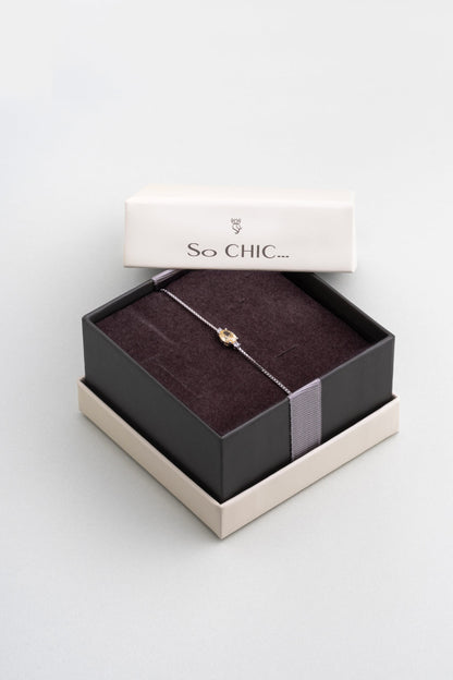 Moonlight 18 Ayar Beyaz Altın Kaplama 19 Cm Gümüş Su Yolu Bileklik 5212105499