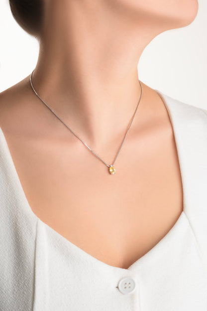 Moonlight 18 Ayar Beyaz Altın Kaplama 45 Cm Gümüş Minimal Kolye 5212115499