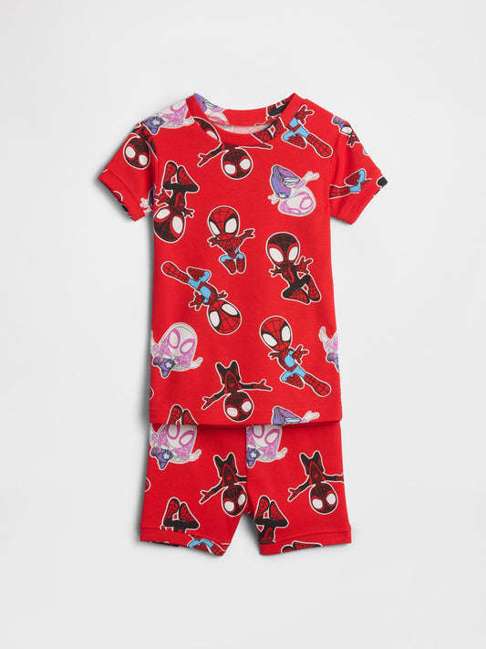 Kırmızı Marvel Spider-man %100 Organik Pamuk Pijama Takımı