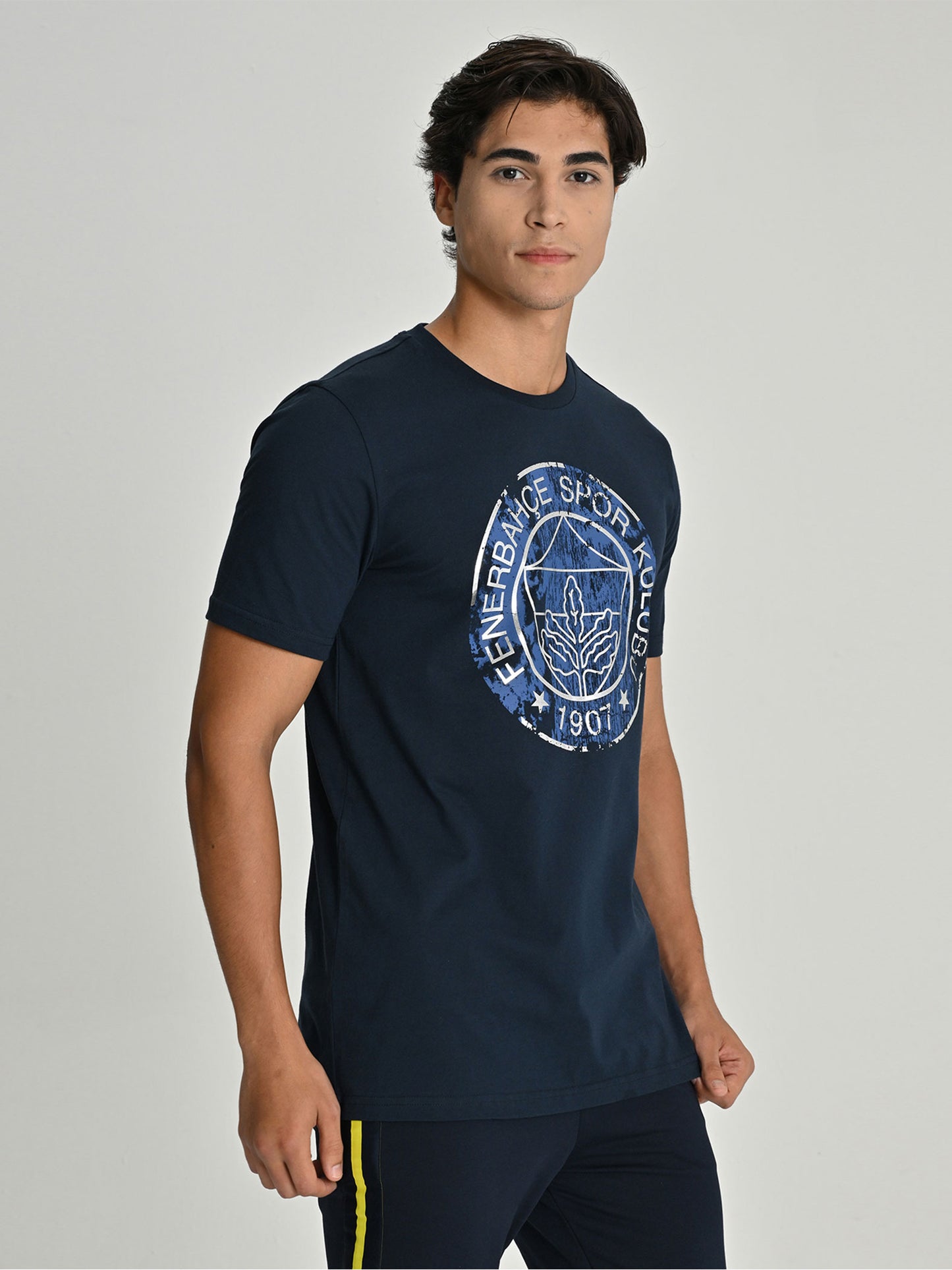 Fenerbahçe Lacivert Trend Varak Detaylı Erkek Tshirt