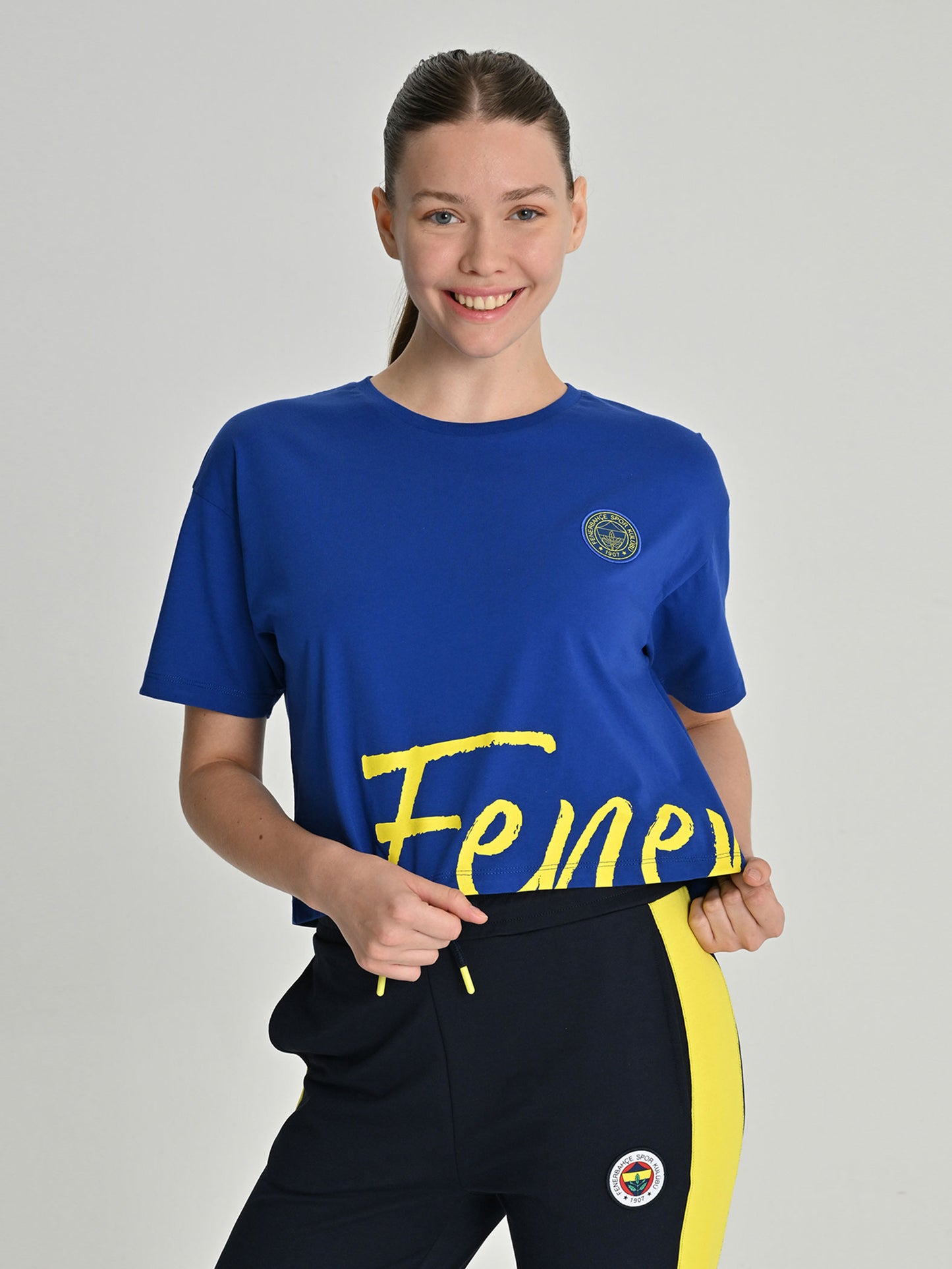 Fenerbahçe Saks Mavi Tribün Fb Kadın Tshirt