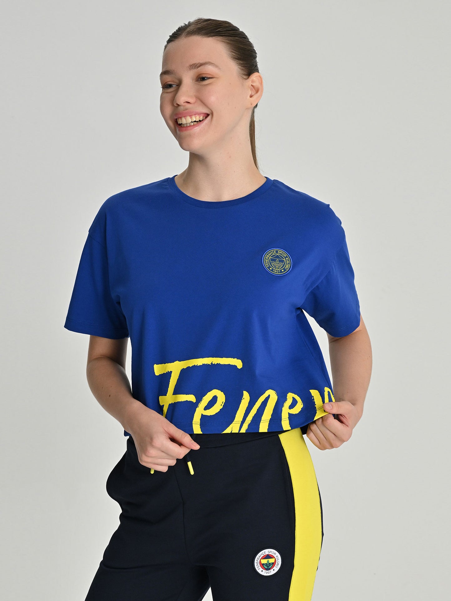 Fenerbahçe Saks Mavi Tribün Fb Kadın Tshirt