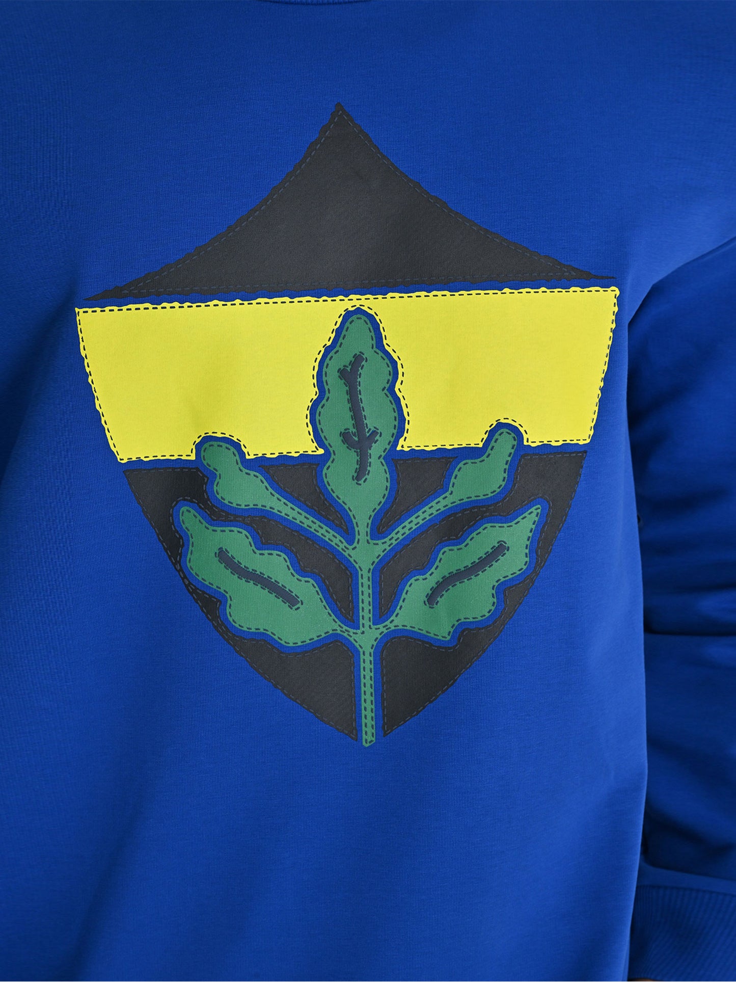 Fenerbahçe Saks Mavi Tribün Sarı Lacivert Basic Erkek Sweatshirt