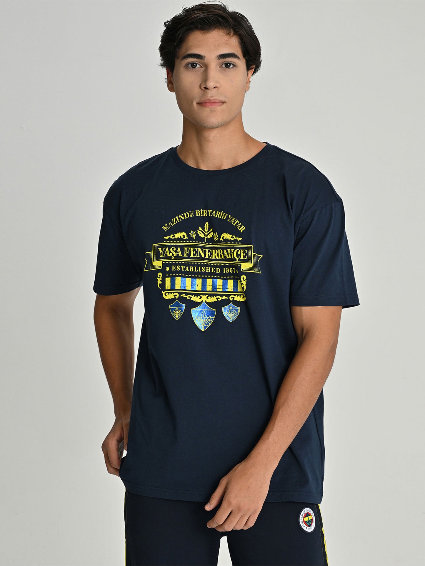 Fenerbahçe Lacivert Tribün Vintage Erkek Tshirt