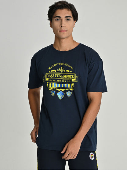 Fenerbahçe Lacivert Tribün Vintage Erkek Tshirt