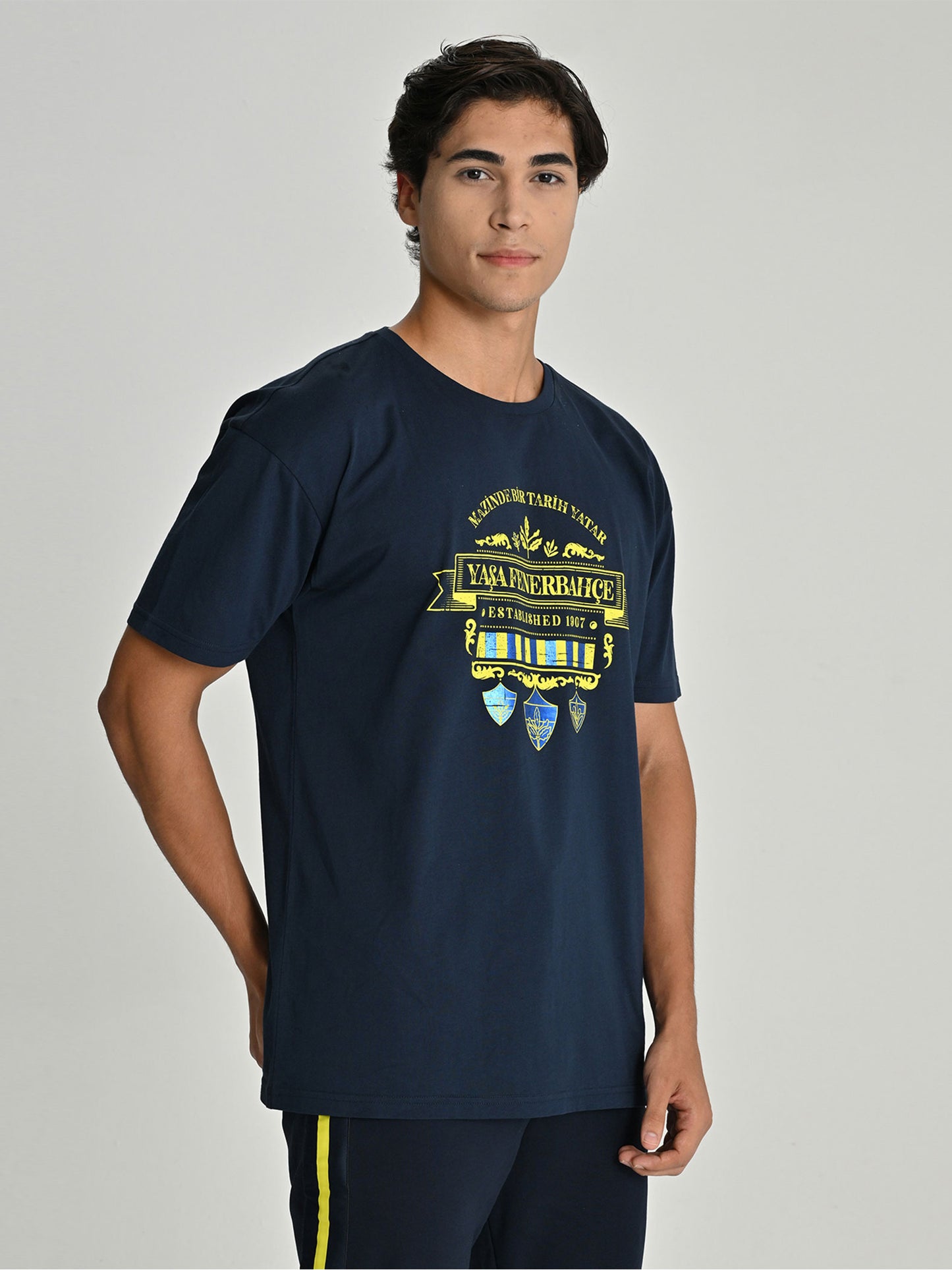 Fenerbahçe Lacivert Tribün Vintage Erkek Tshirt