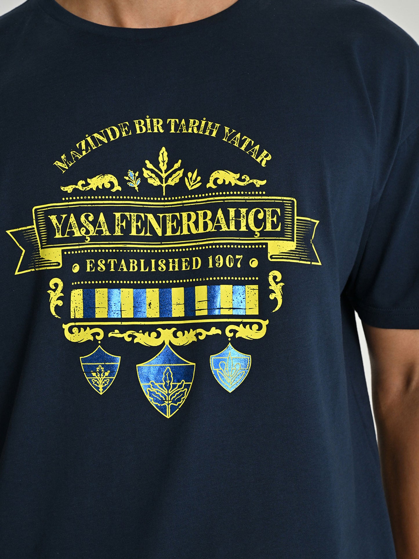 Fenerbahçe Lacivert Tribün Vintage Erkek Tshirt