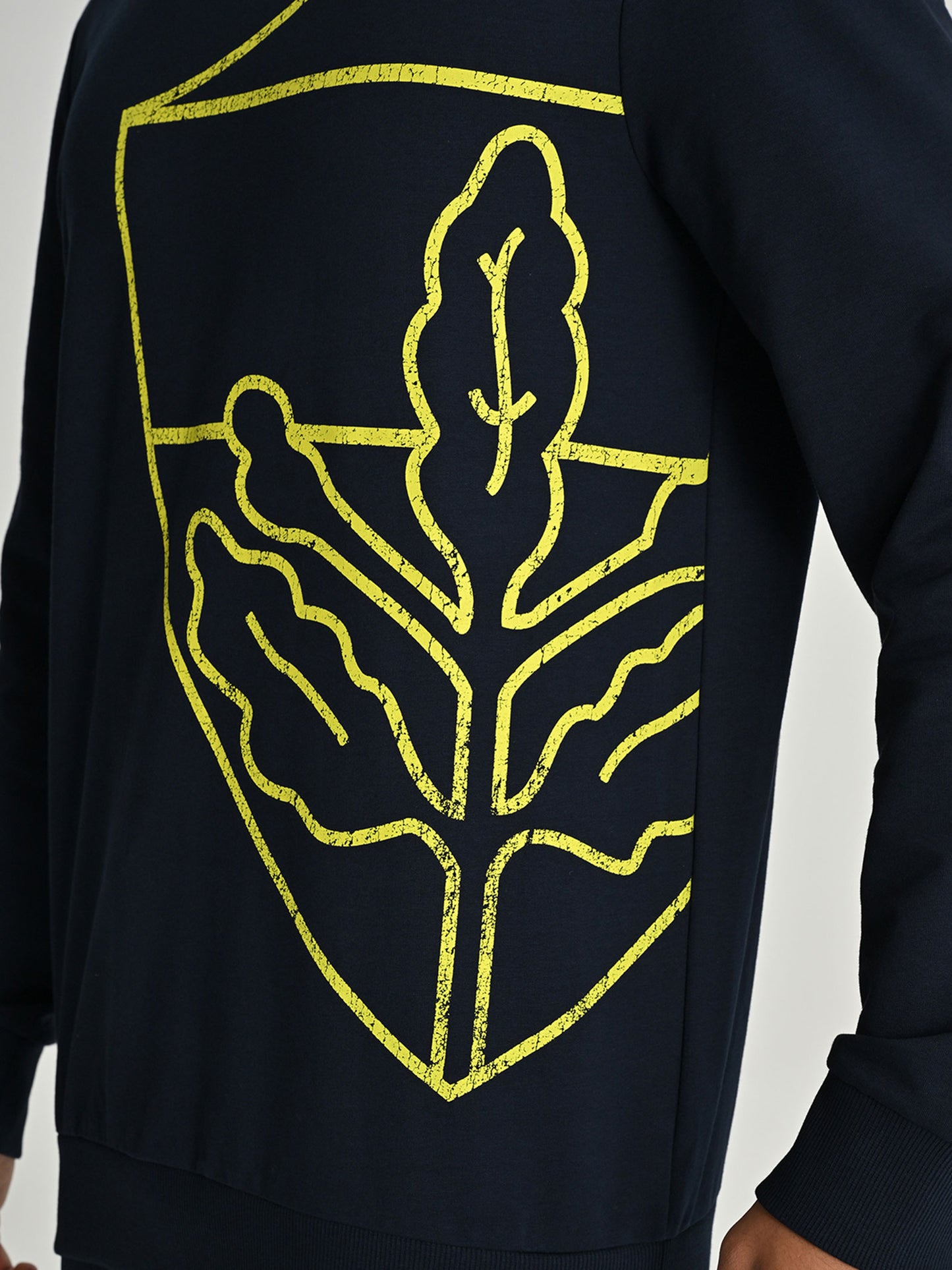 Fenerbahçe Lacivert Tribün All Over Baskı Erkek Sweatshirt