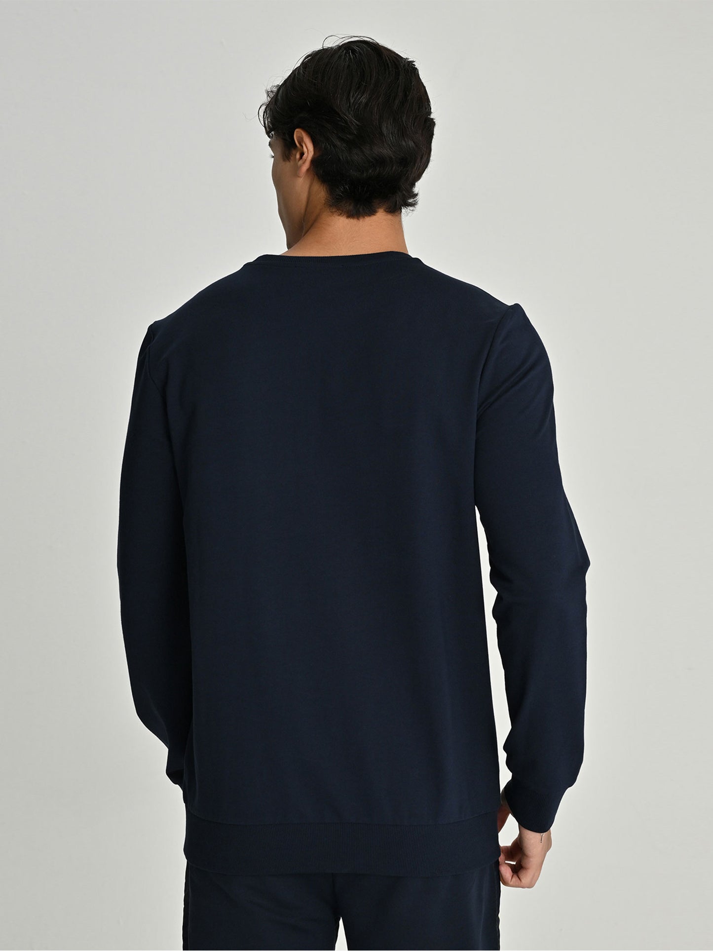 Fenerbahçe Lacivert Tribün All Over Baskı Erkek Sweatshirt
