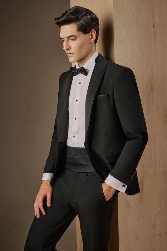 Pavalotti Nomos Siyah Slim Fit Smokin