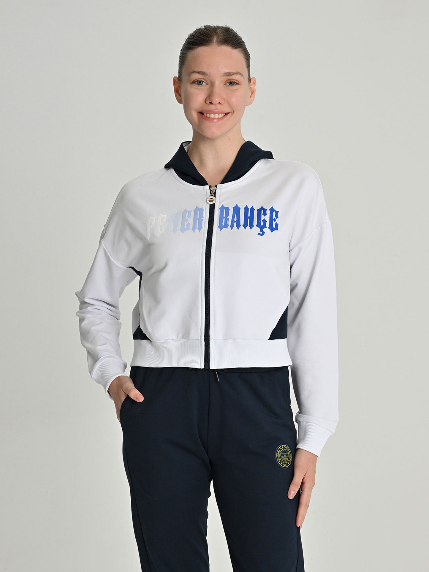 Fenerbahçe Tribün Beyaz Kadın Sweatshirt