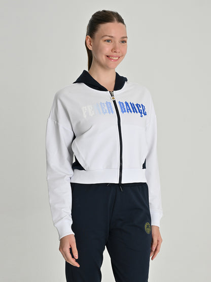 Fenerbahçe Tribün Beyaz Kadın Sweatshirt