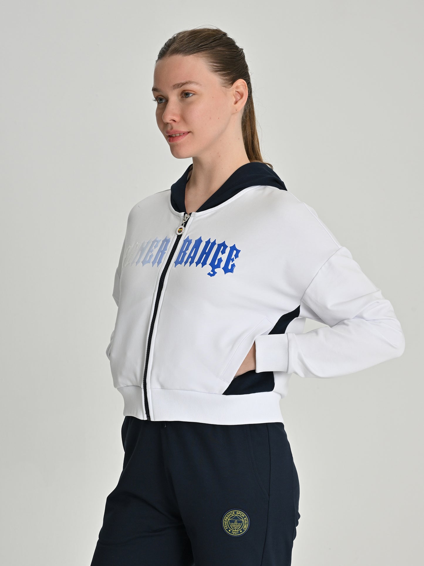 Fenerbahçe Tribün Beyaz Kadın Sweatshirt