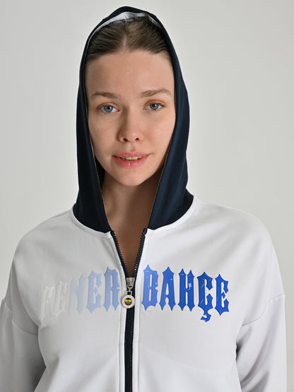 Fenerbahçe Tribün Beyaz Kadın Sweatshirt