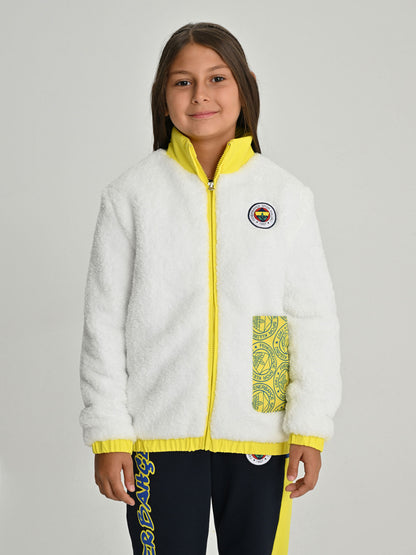 Fenerbahçe Tribün Cep Detaylı Peluş Çocuk Sweatshirt