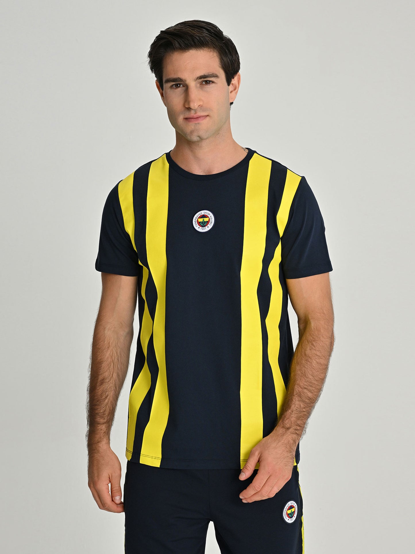 Fenerbahçe Tribün Çubuk Detaylı Erkek Tshirt