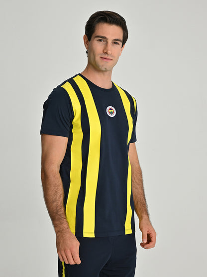 Fenerbahçe Tribün Çubuk Detaylı Erkek Tshirt
