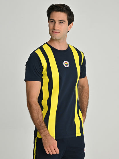 Fenerbahçe Tribün Çubuk Detaylı Erkek Tshirt