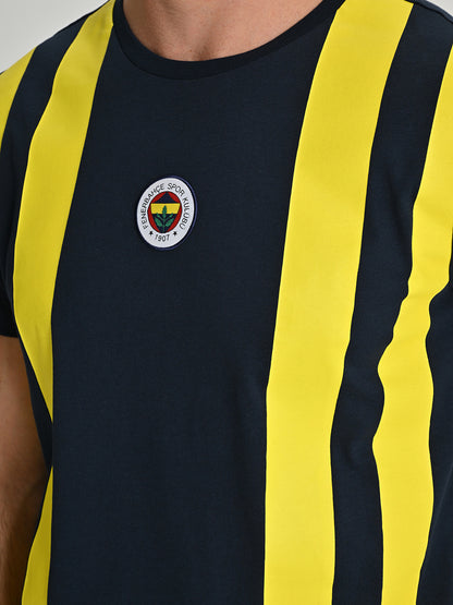 Fenerbahçe Tribün Çubuk Detaylı Erkek Tshirt