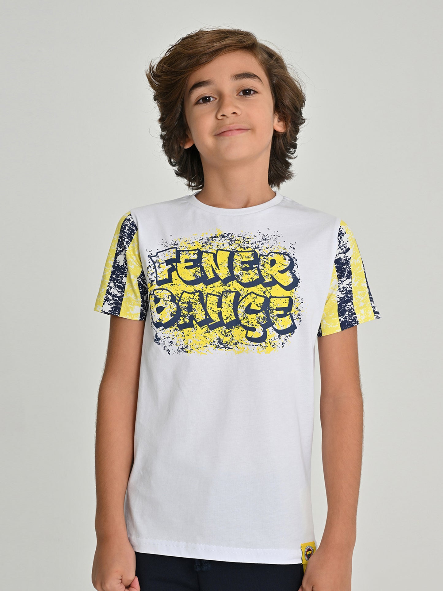 Fenerbahçe Tribün Tramlı Beyaz Çocuk Tshirt