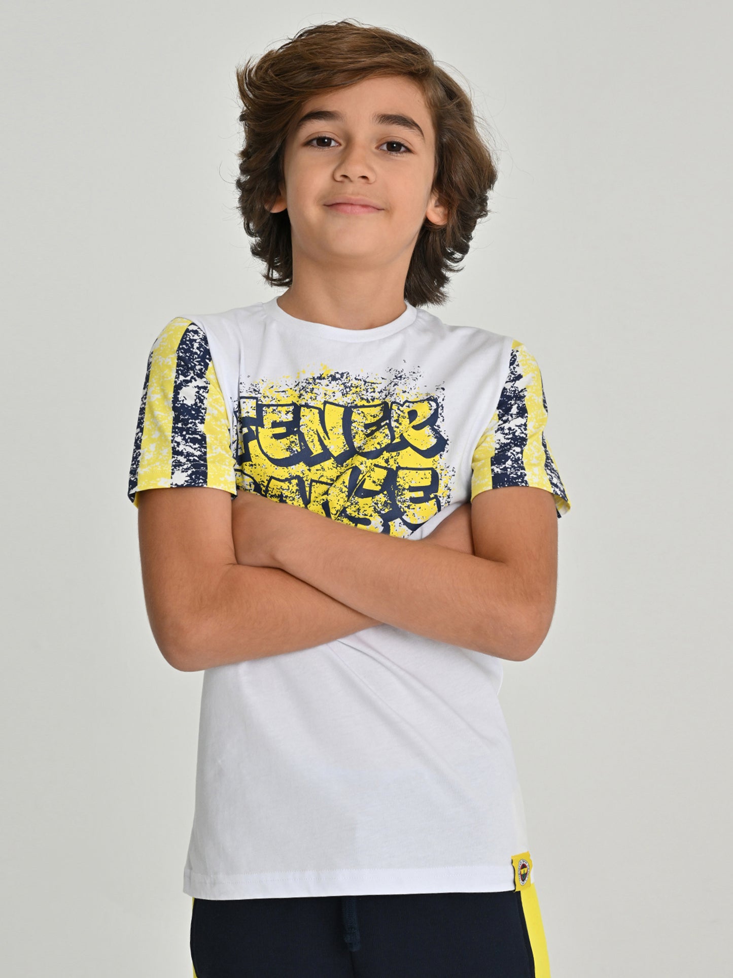 Fenerbahçe Tribün Tramlı Beyaz Çocuk Tshirt