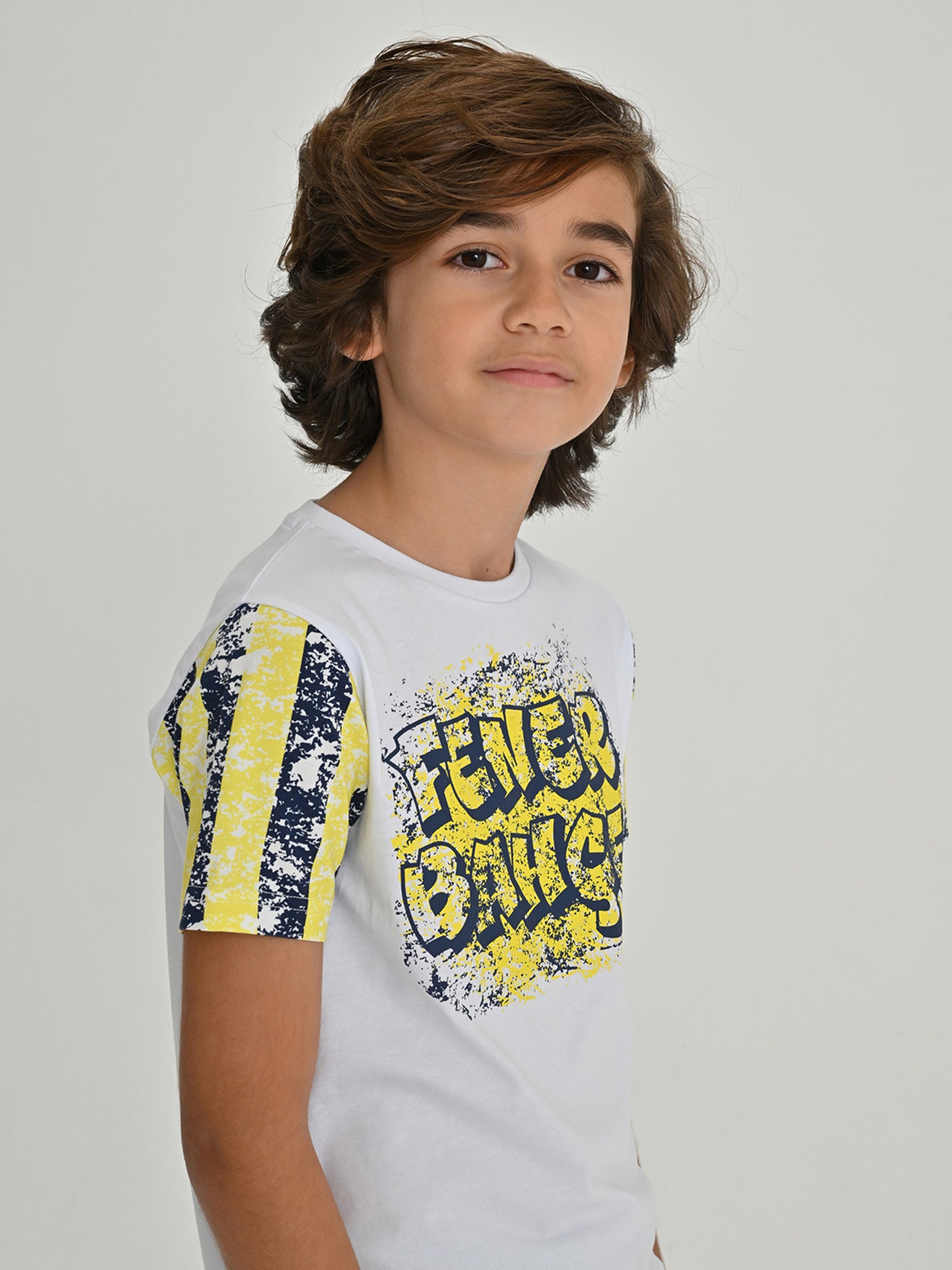 Fenerbahçe Tribün Tramlı Beyaz Çocuk Tshirt