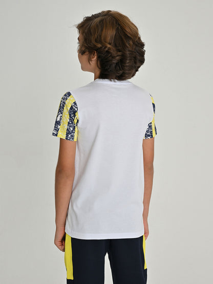 Fenerbahçe Tribün Tramlı Beyaz Çocuk Tshirt
