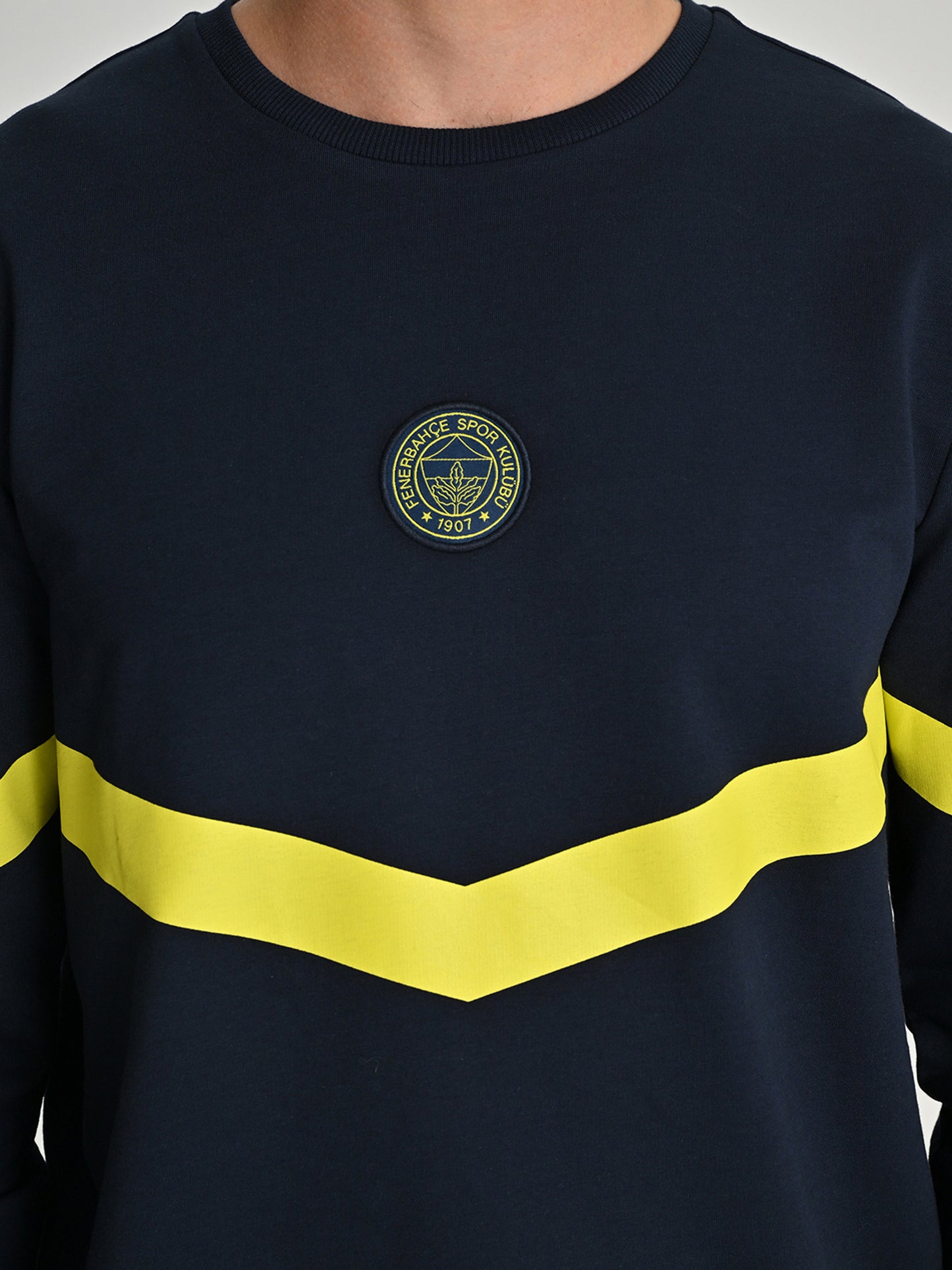 Fenerbahçe Lacivert Tribün Zigzag Detaylı Erkek Sweatshirt