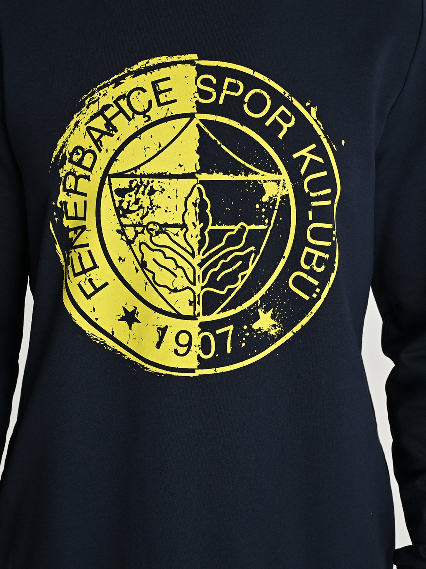 Fenerbahçe Tribün Tek Renk Logolu Erkek Sweatshirt