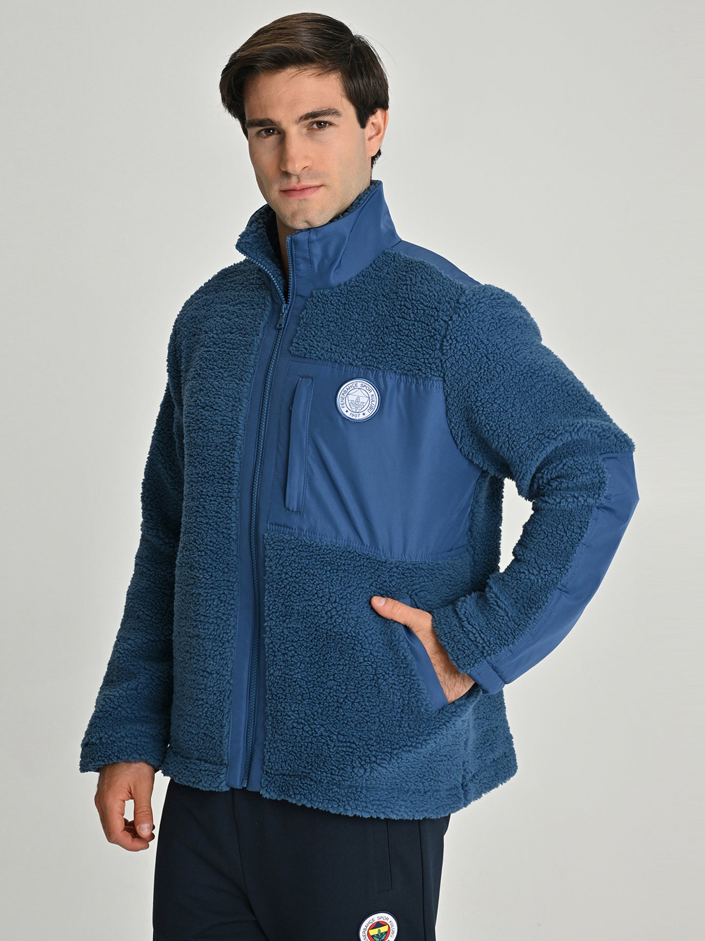 Fenerbahçe Lacivert Tribün Micro Detaylı Erkek Sweatshirt