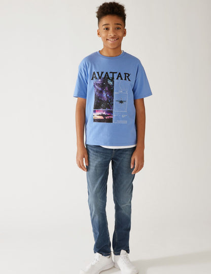 Saf Pamuklu Avatar: T-shirt (6-16 Yaş)