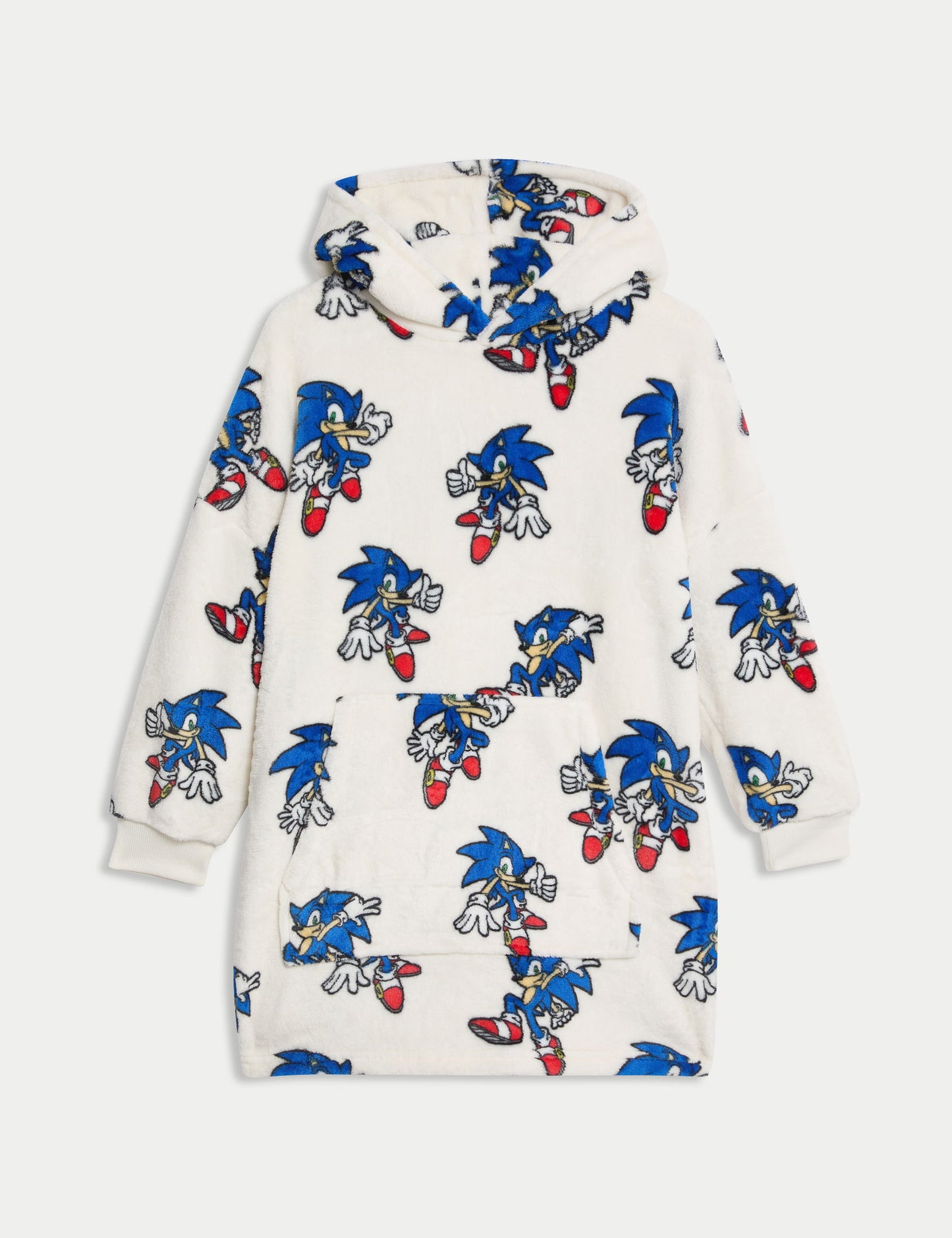 Sonic The Hedgehog:trade_mark: Oversize Kapüşonlu Peluş Hoodie (3-14 Yaş)