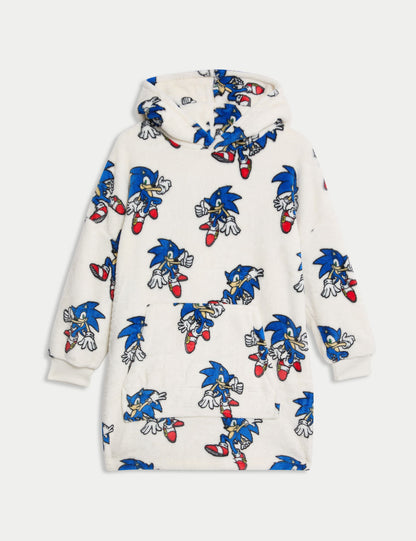 Sonic The Hedgehog:trade_mark: Oversize Kapüşonlu Peluş Hoodie (3-14 Yaş)