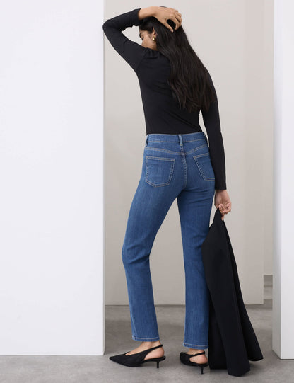 Yüksek Belli Straight Leg Jean