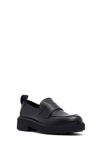 Kadın Siyah Deri Maskülen Loafer