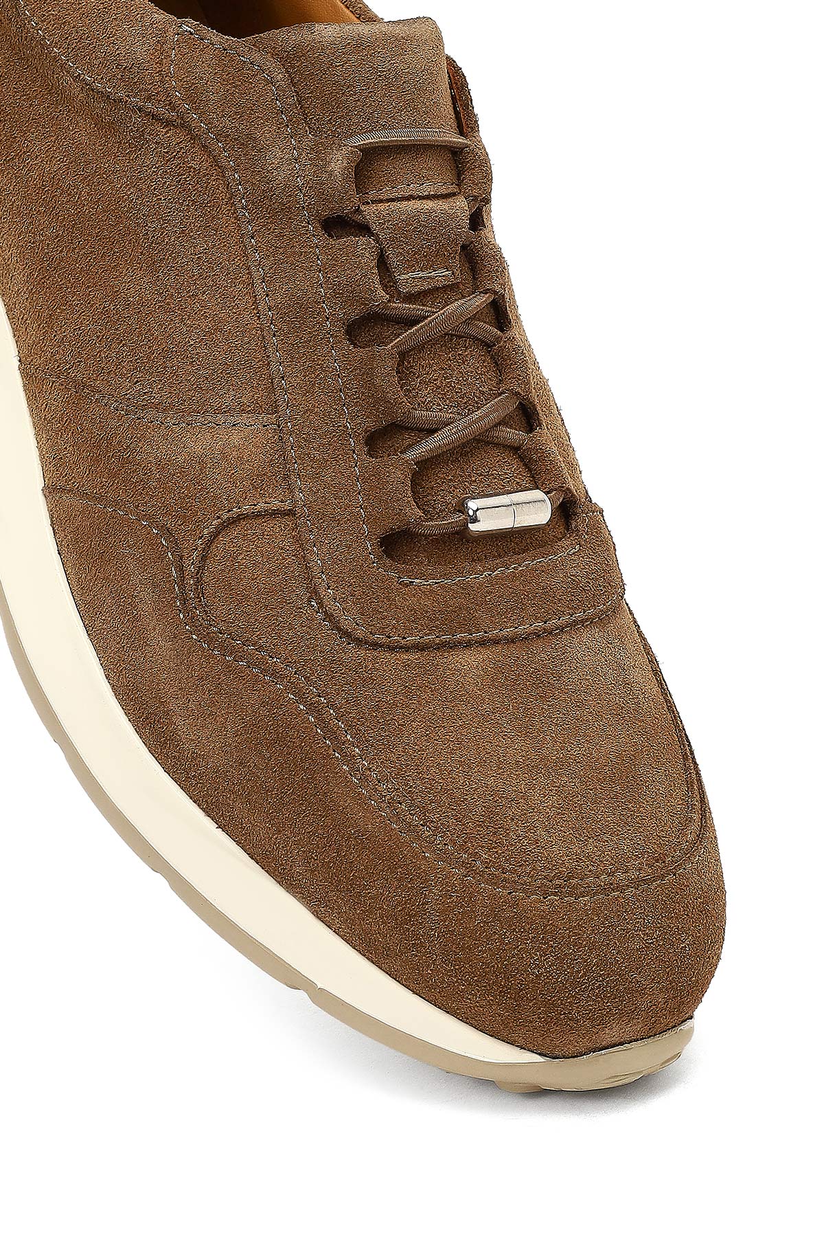 Erkek Taba Bağcıklı Süet Deri Sneaker