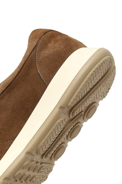 Erkek Taba Bağcıklı Süet Deri Sneaker