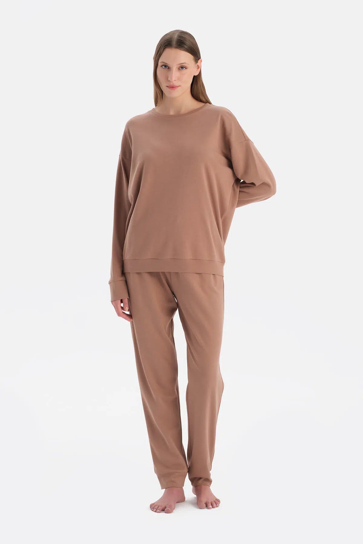 Bisiklet Yaka Jogger Paça Celliant Pijama Takimi