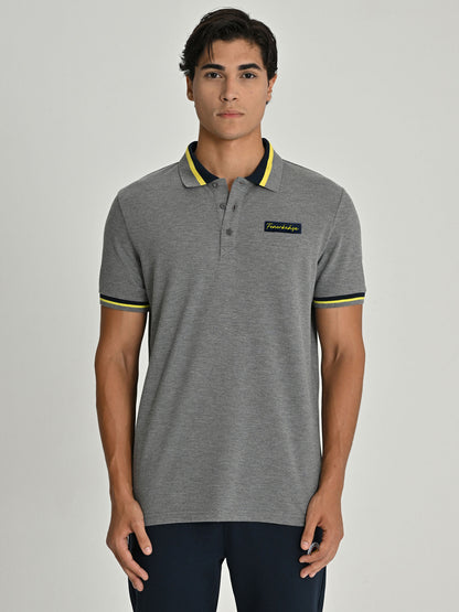 Fenerbahçe Gri Melanj Tribün Erkek Polo Tshirt