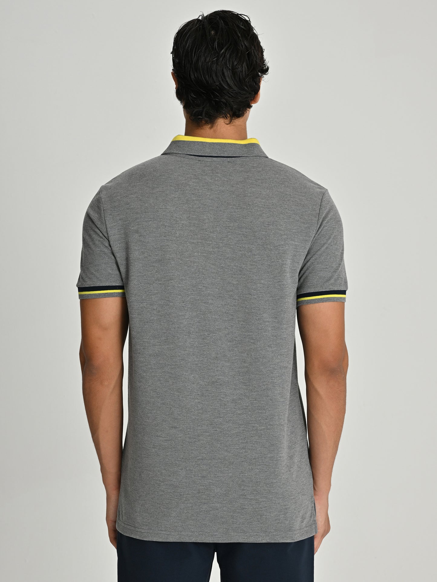 Fenerbahçe Gri Melanj Tribün Erkek Polo Tshirt
