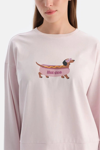 Köpek Baskili Tişört Pantolon Takim